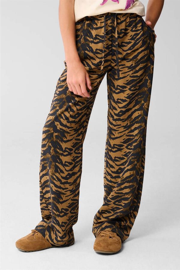 Shoeby wide leg casual broek bruin