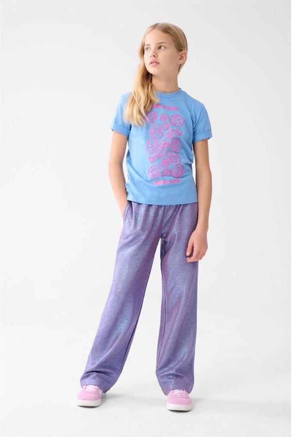 Shoeby wide leg casual broek paars