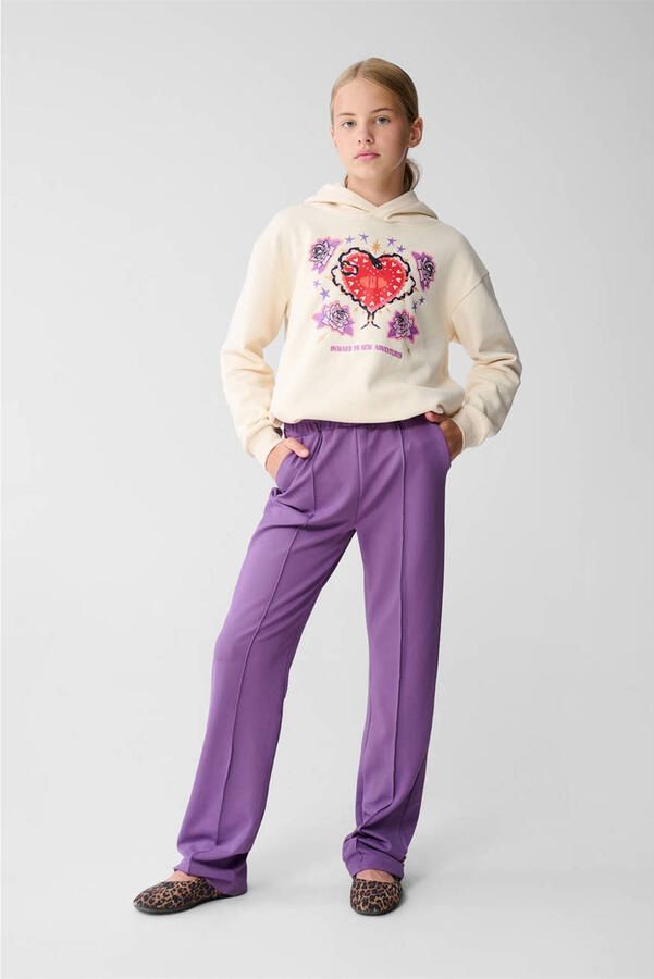 Shoeby wide leg casual broek paars - Foto 2