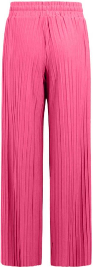 Shoeby wide leg casual broek roze met plissé detail - Foto 3