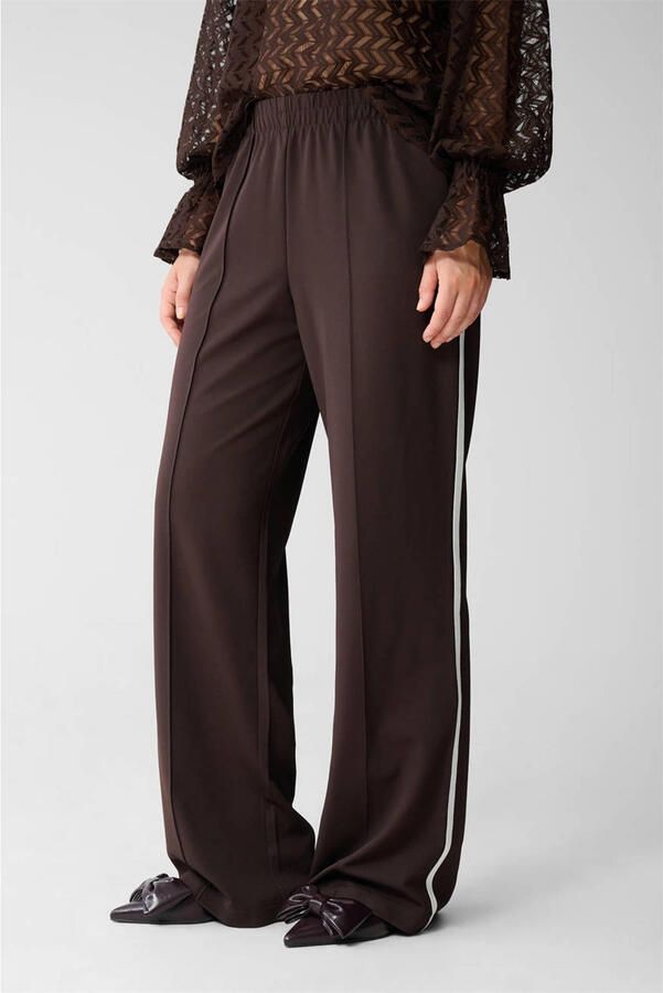 Shoeby wide leg high waist broek bruin