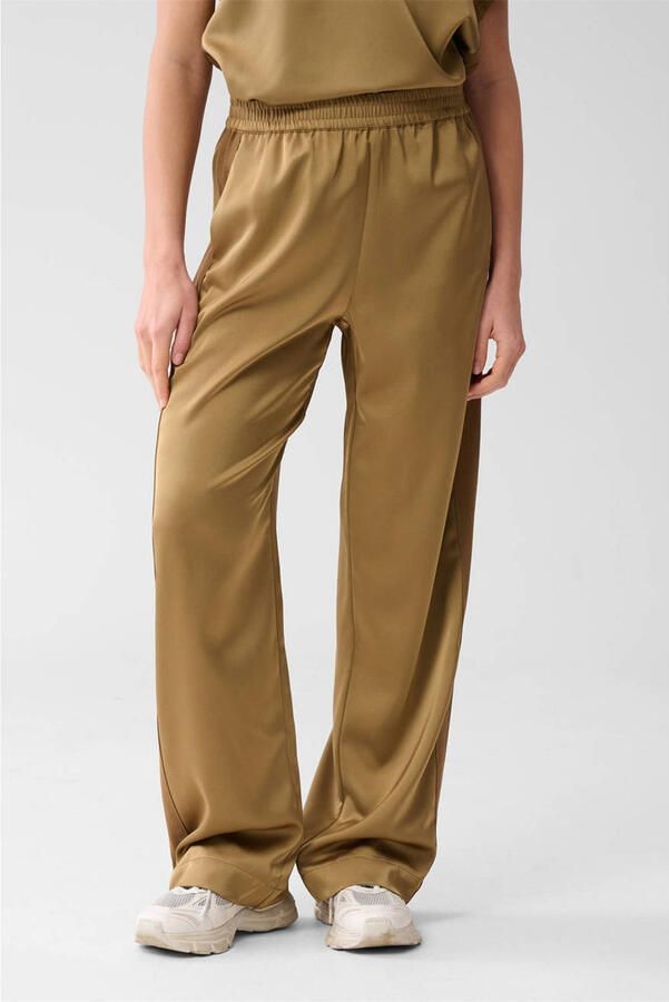 Shoeby wide leg high waist broek camel