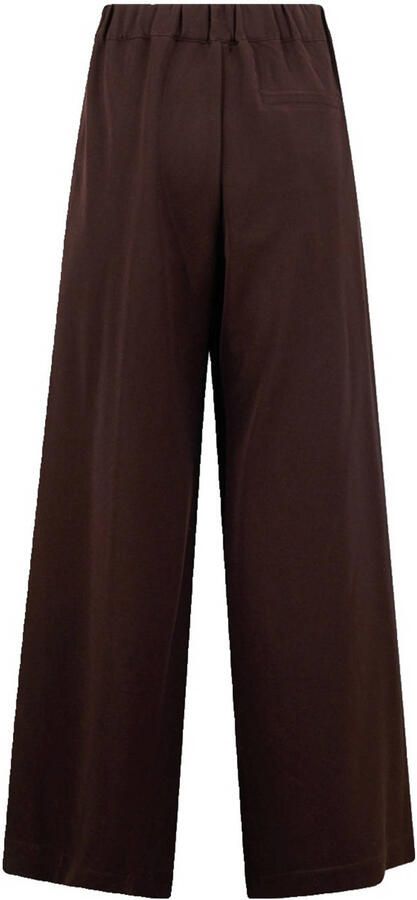Shoeby wide leg high waist broek donkerbruin - Foto 3