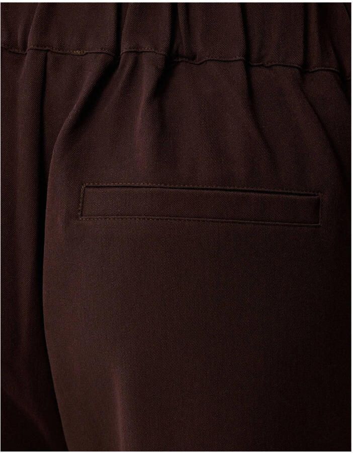 Shoeby wide leg high waist broek donkerbruin - Foto 2