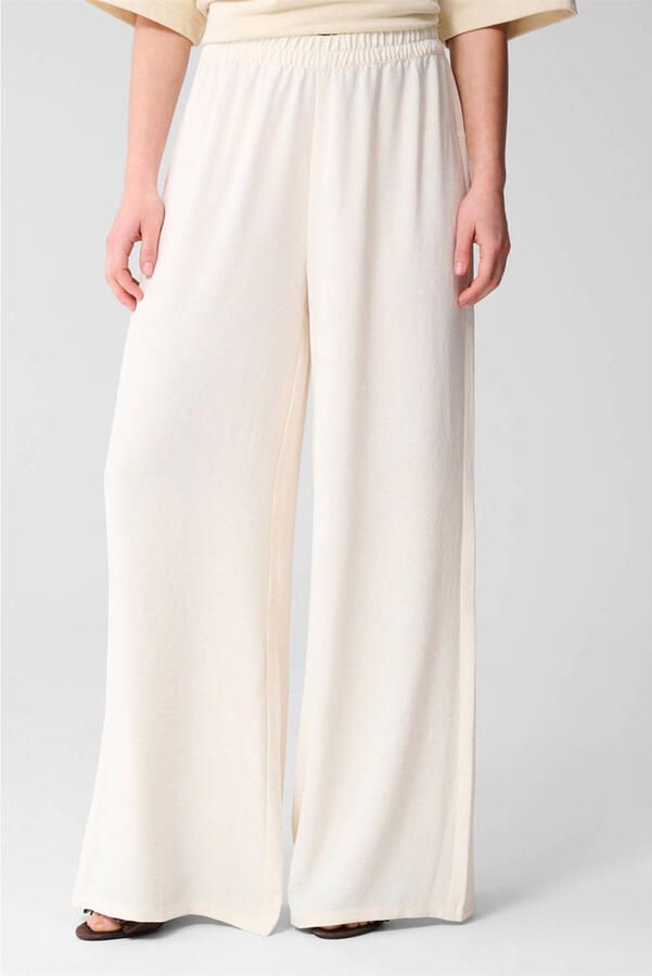 Shoeby wide leg high waist broek ecru