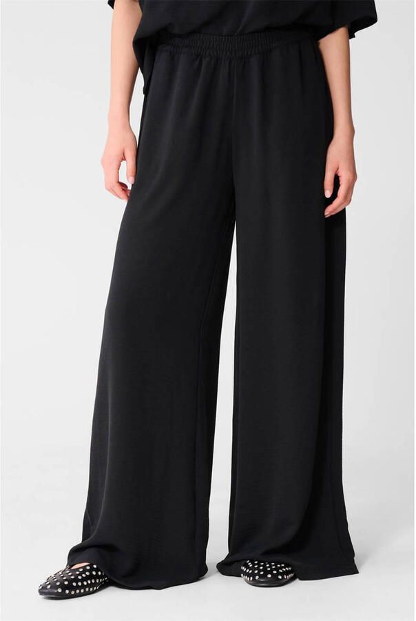 Shoeby wide leg high waist broek zwart