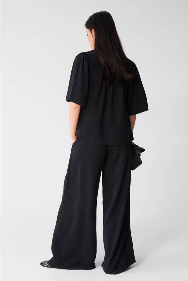 Shoeby wide leg high waist broek zwart - Foto 2