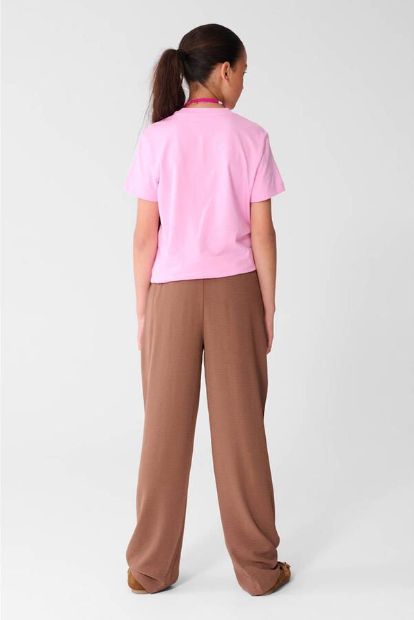 Shoeby wide leg high waist casual broek bruin - Foto 3