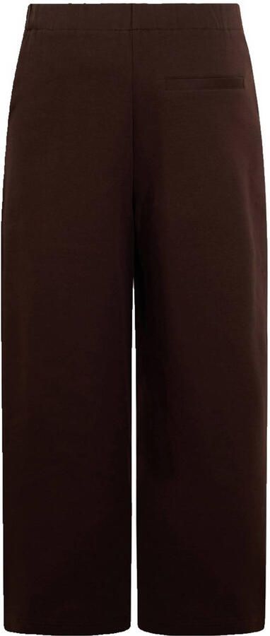 Shoeby wide leg high waist casual broek donkerbruin - Foto 3