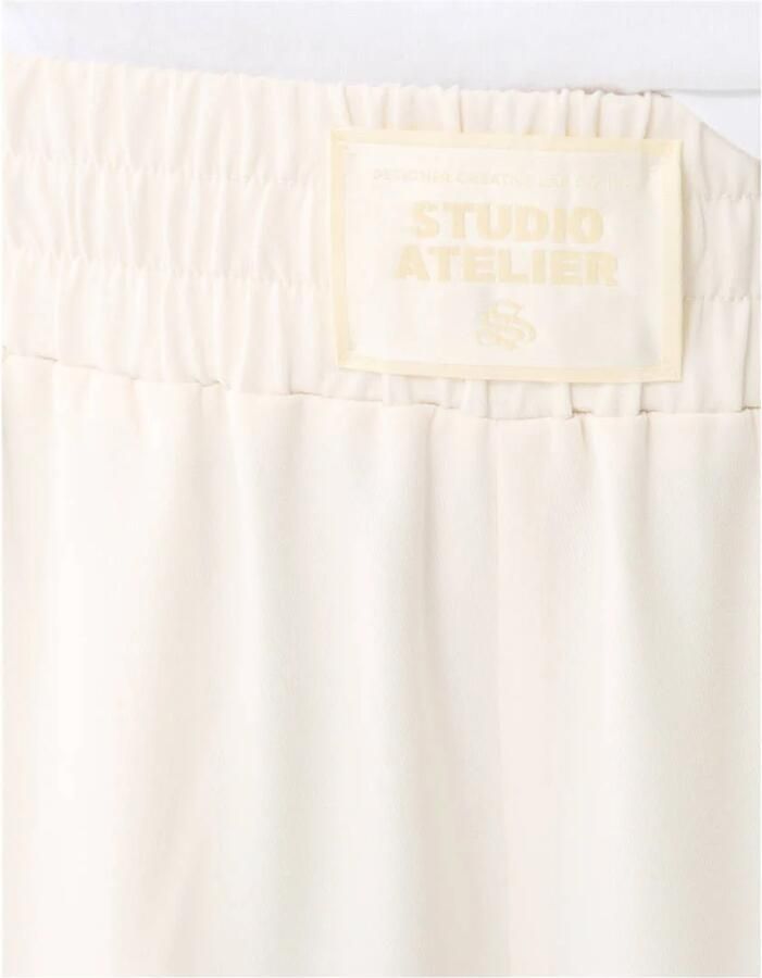 Shoeby wide leg high waist casual broek ecru - Foto 1