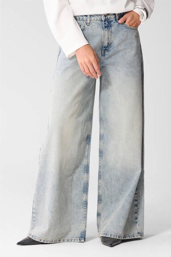 Shoeby wide leg jeans lichtblauw