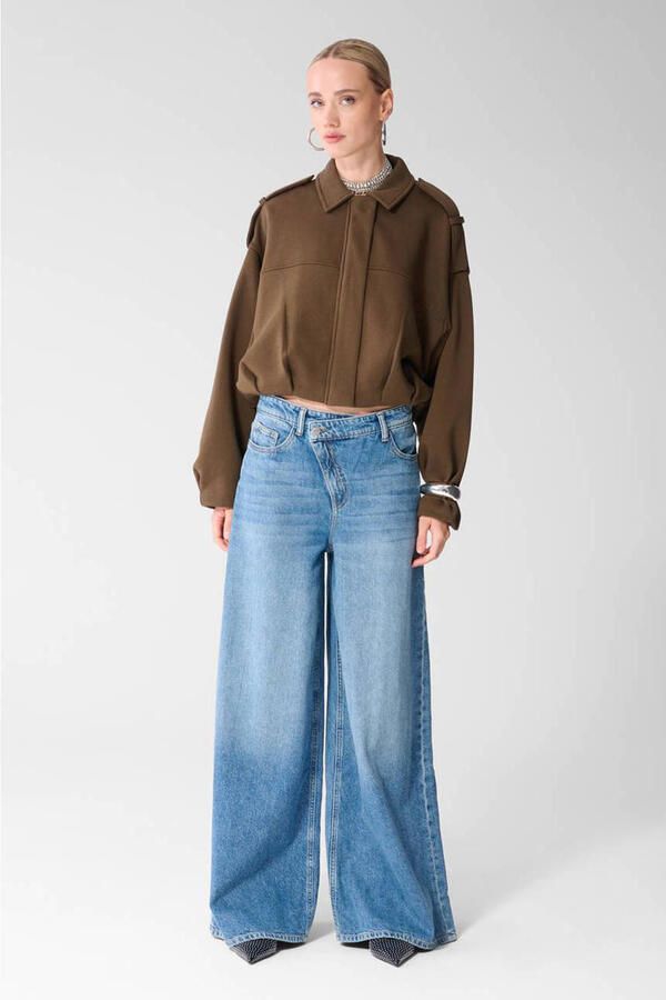 Shoeby wide leg jeans medium blauw - Foto 3