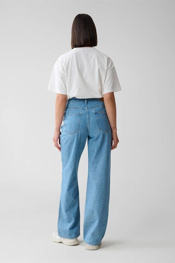 Shoeby wide leg jeans medium blue denim