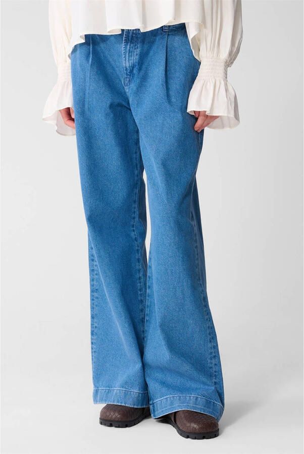 Shoeby wide leg jeans medium blue denim