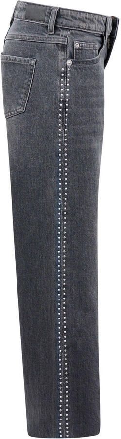 Shoeby wide leg jeans met strass-steentjes zwart - Foto 3