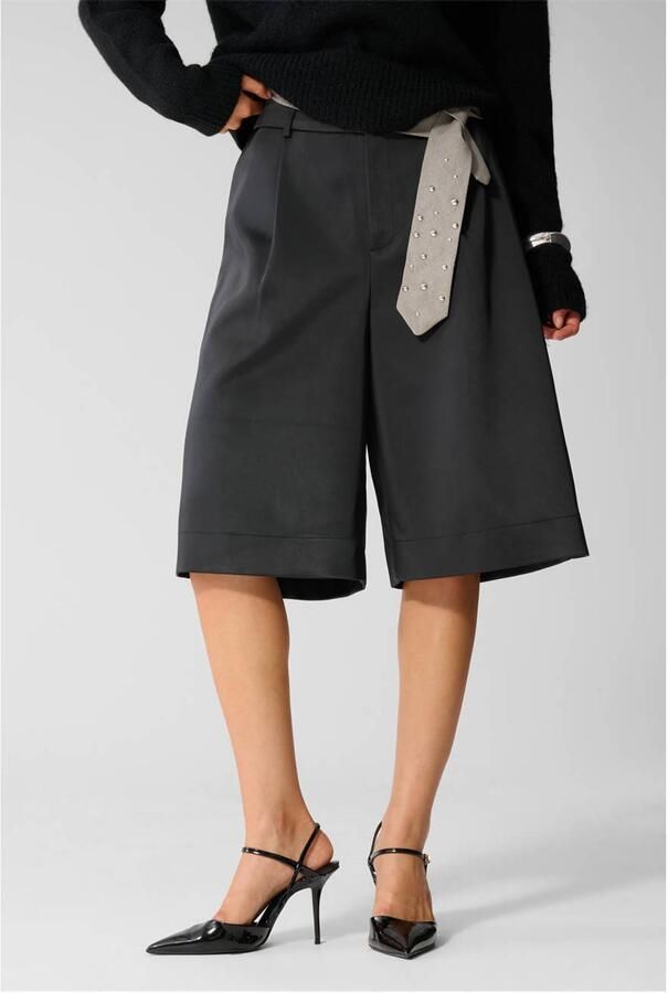 Shoeby wide leg bermuda short zwart