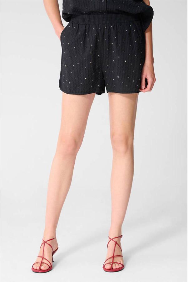 Shoeby wide leg regular waist casual short zwart