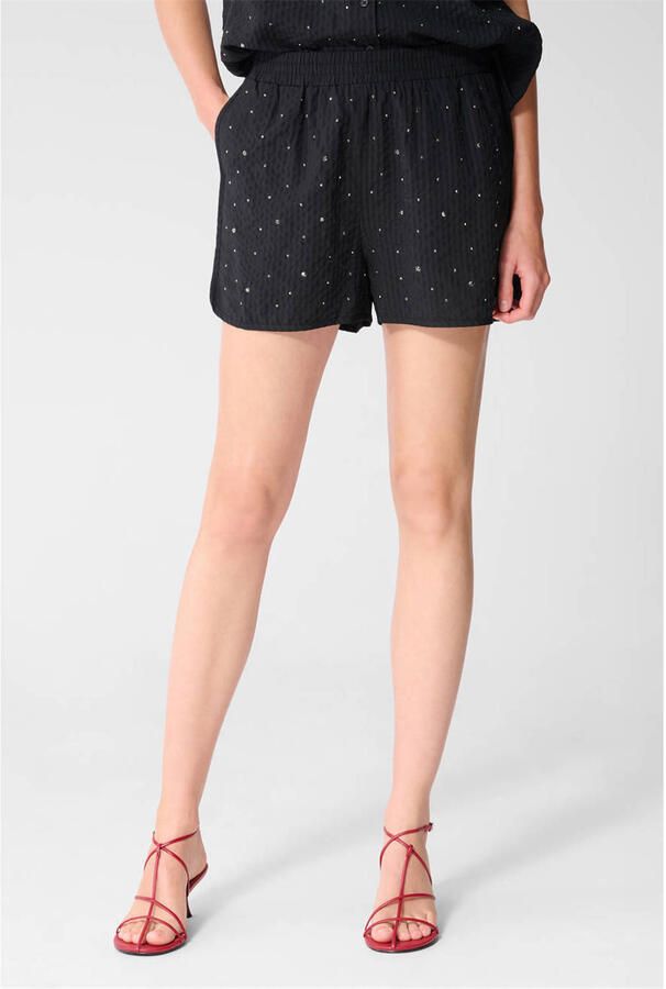 Shoeby wide leg regular waist casual short zwart