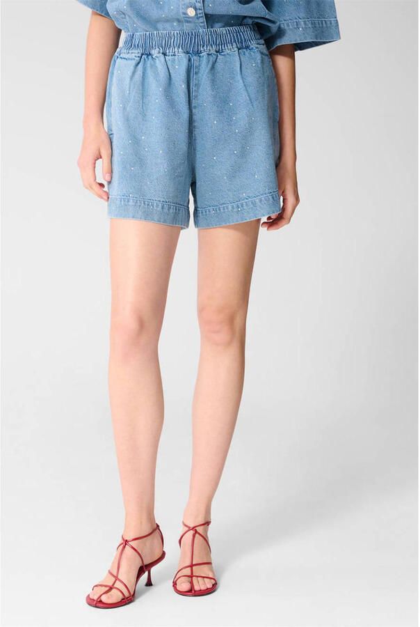 Shoeby wide leg regular waist denim short medium blue denim