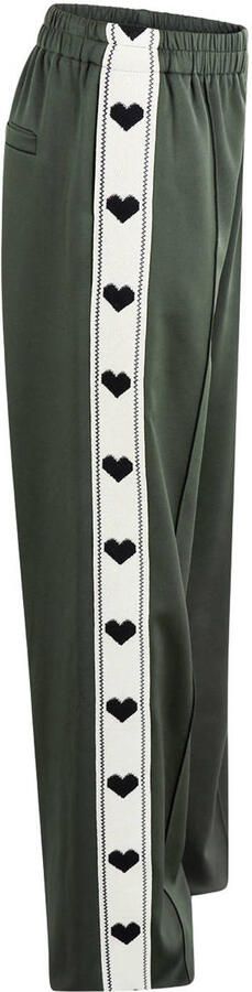 Shoeby wide leg sweatpant donkergroen - Foto 3
