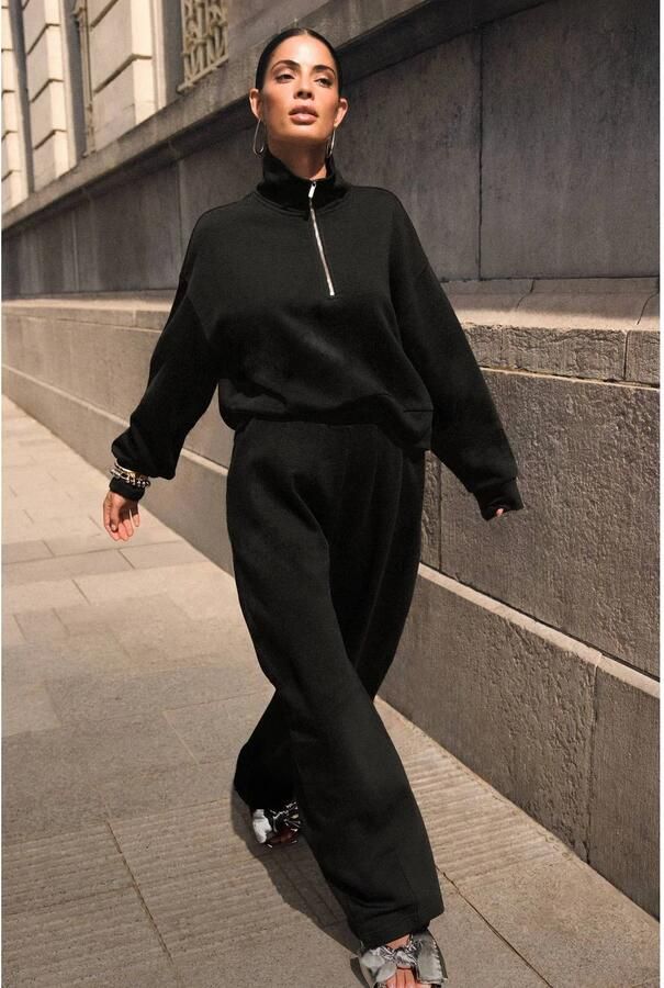 Shoeby wide leg sweatpants zwart - Foto 2