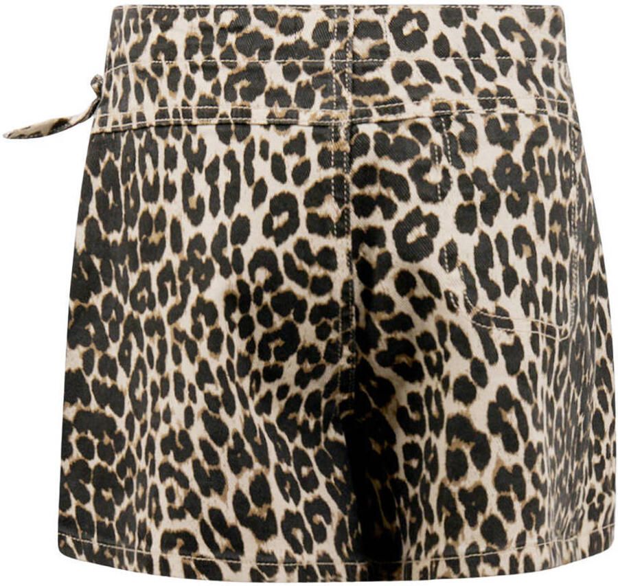 Shoeby wikkelrok met panterprint bruin - Foto 2