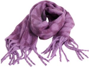 Shoeby sjaal met grafische print en franjes paars
