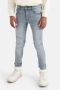 Shoeby skinny jeans Biker met slijtage grey denim Grijs Effen 104 - Thumbnail 1