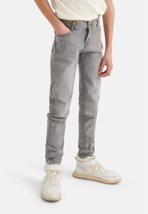 Shoeby skinny jeans Jack light grey Grijs Jongens Denim 128