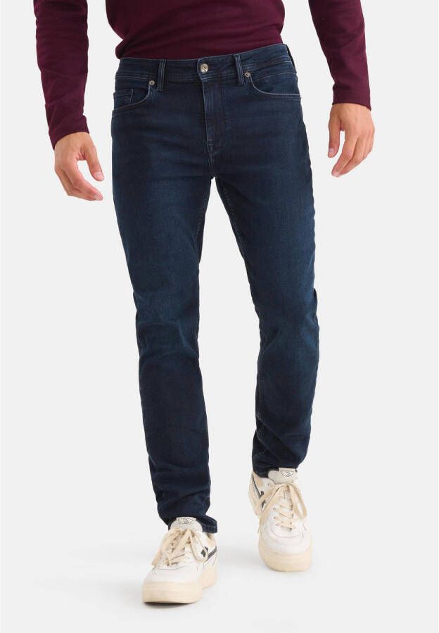 Shoeby slim fit L32 jeans blauw zwart