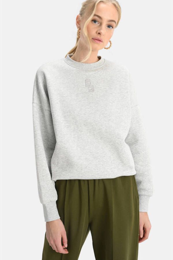 Shoeby sweater Basic grijs
