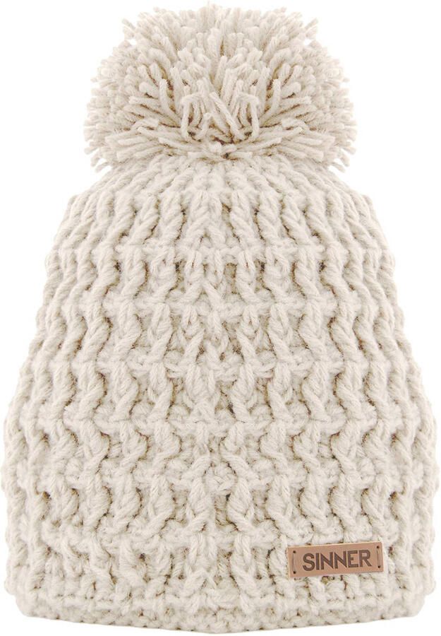 Sinner pompon muts Nordic III ecru