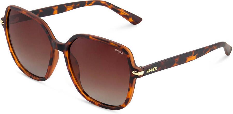 Sinner zonnebril met tortoise print Barfleur bruin