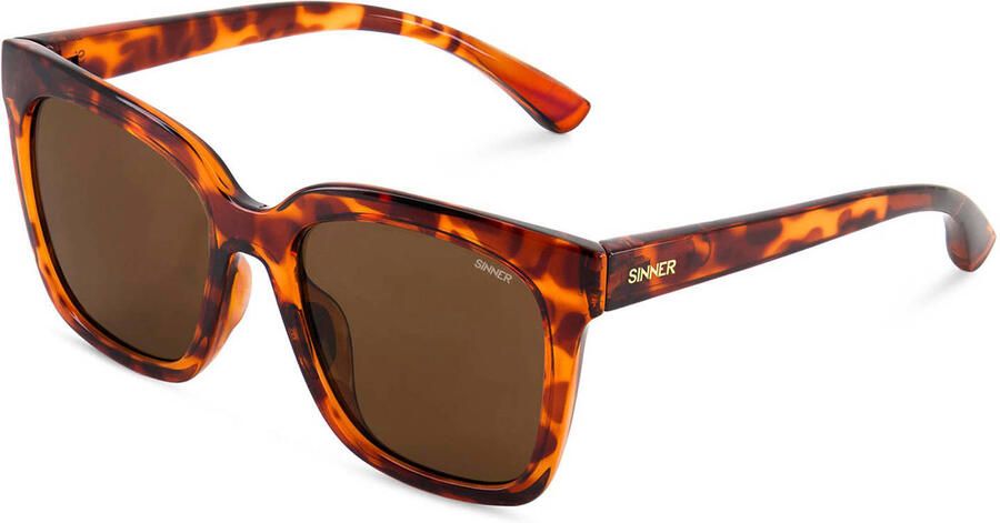 Sinner zonnebril met tortoise print Marathi bruin