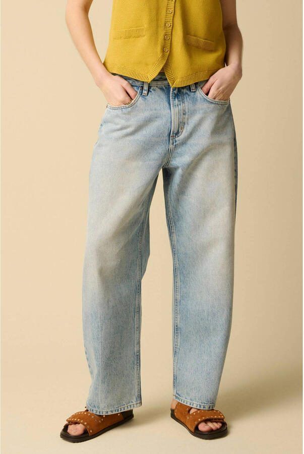 Sissy-Boy barrel fit jeans met riemlussen lichtblauw denim