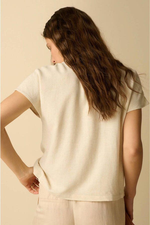 Sissy-Boy blouse met linnen beige - Foto 2