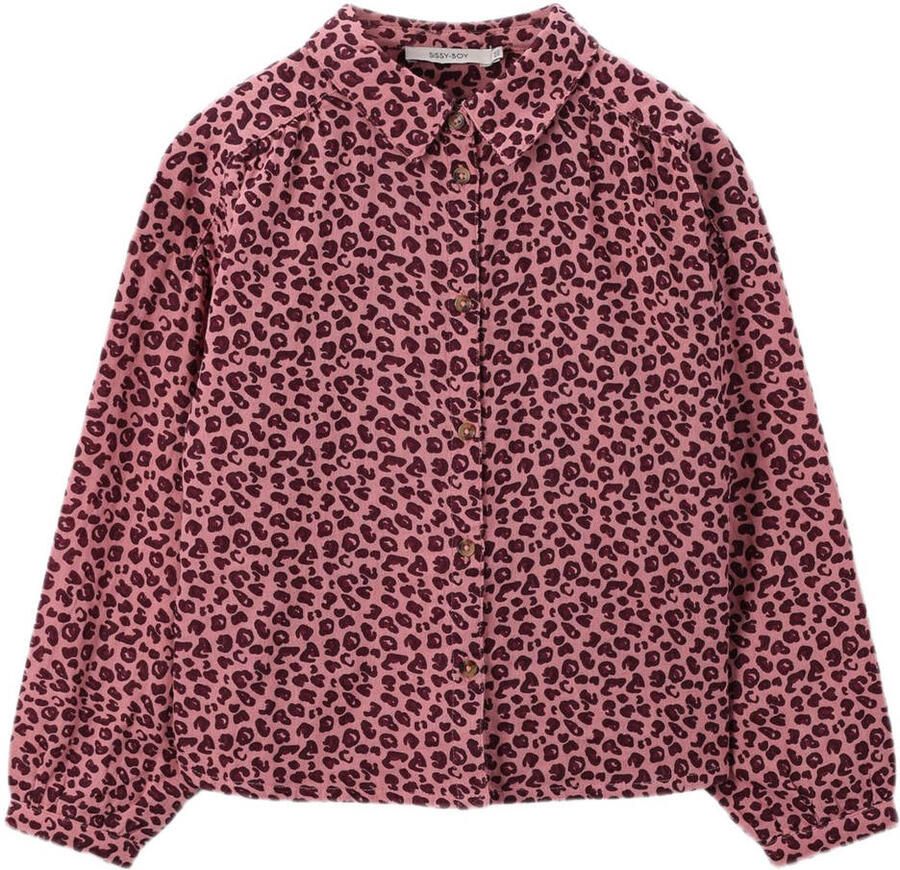Sissy-Boy blouse met panterprint roze