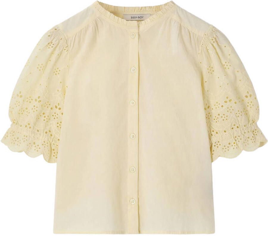 Sissy-Boy blousetop lichtgeel broderie