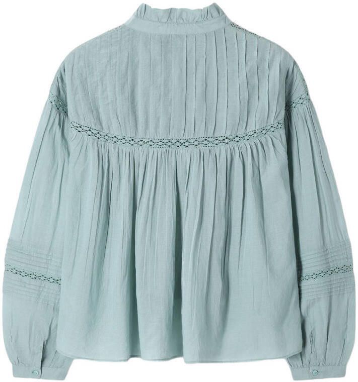 Sissy-Boy blousetop lichtgroen broderie - Foto 2