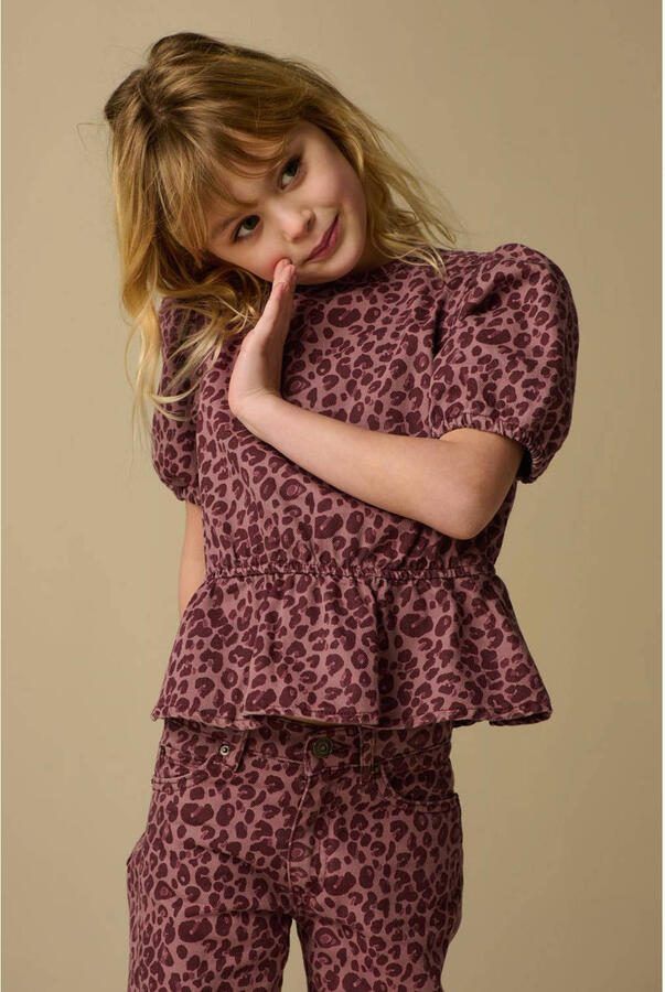 Sissy-Boy blousetop met panterprint roze