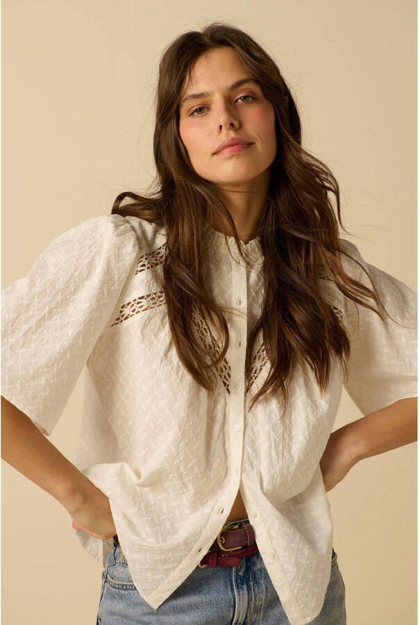 Sissy-Boy broderie blouse wit