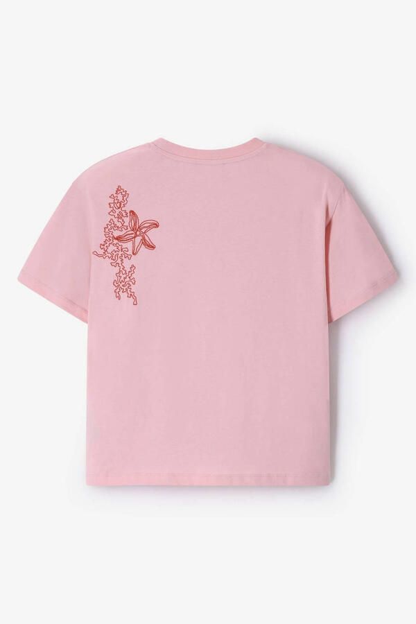 Sissy-Boy broderie T-shirt lichtroze - Foto 2
