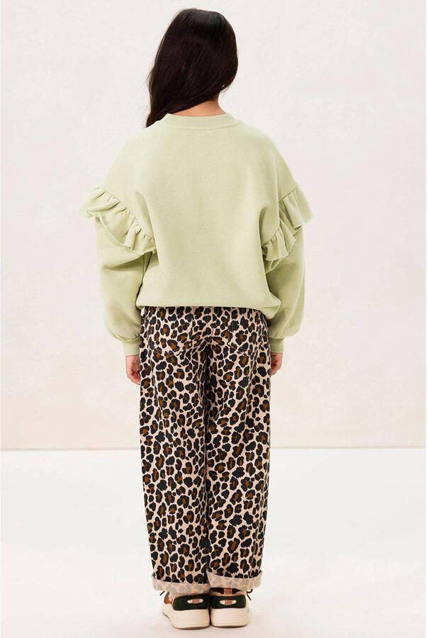 Sissy-Boy straight leg jeans met panterprint bruin