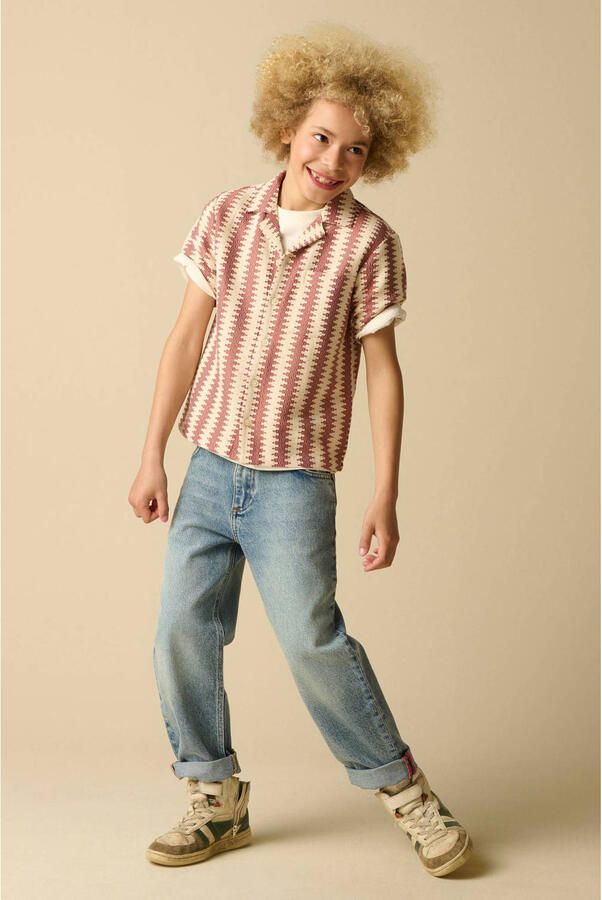 Sissy-Boy casual overhemd gehaakt donkerrood