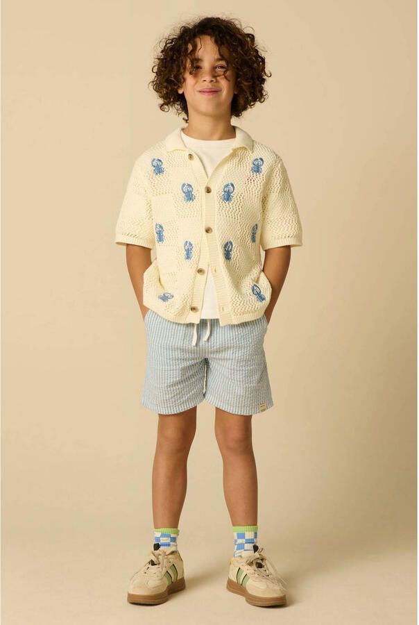 Sissy-Boy gestreepte casual short blauw