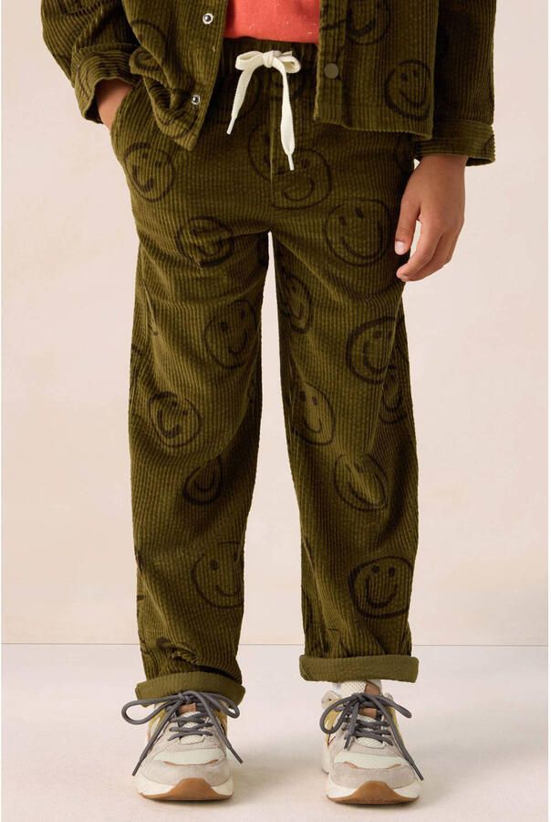 Sissy-Boy corduroy casual broek donkergroen