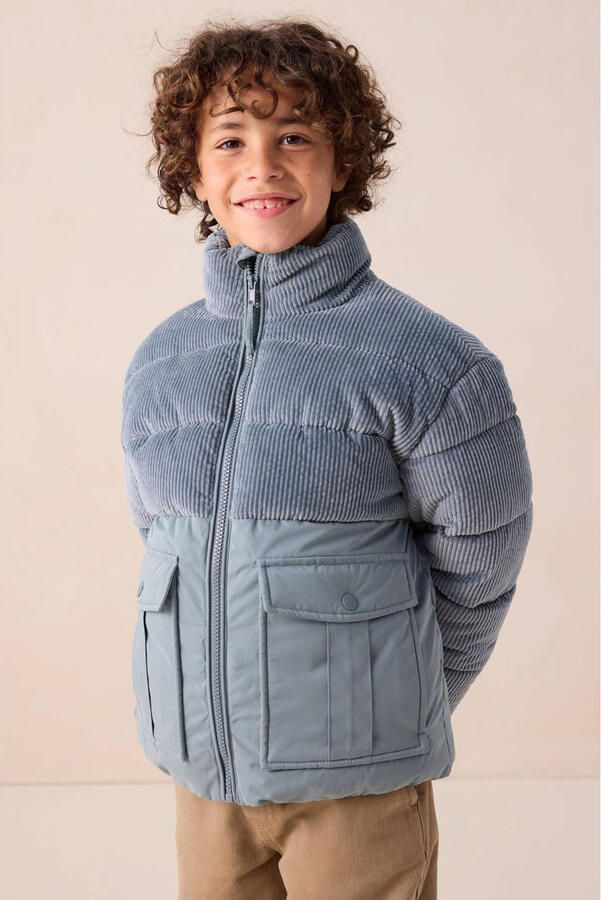 Sissy-Boy corduroy gewatteerde jas blauw