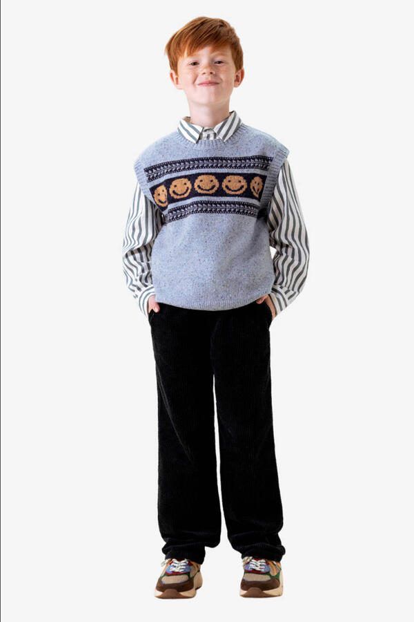 Sissy-Boy corduroy relaxed casual broek grijs - Foto 1