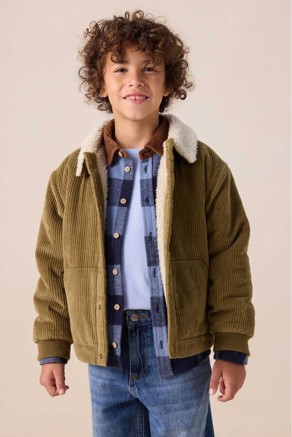 Sissy-Boy corduroy teddy jas groen