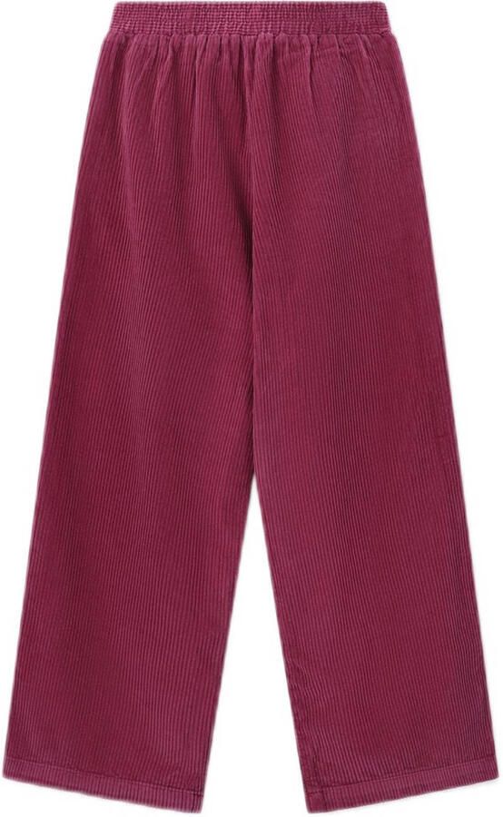 Sissy-Boy corduroy wide leg casual broek donkerrood - Foto 2